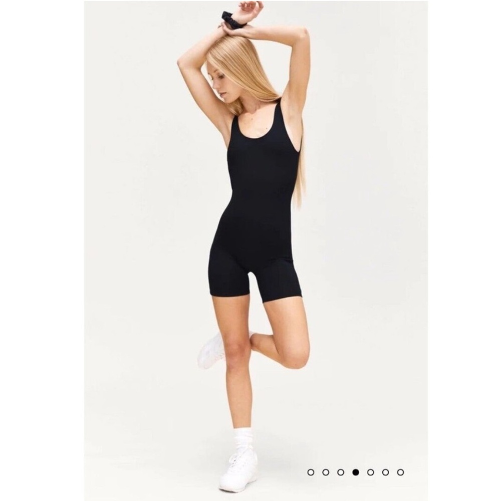 Girlfriend Collective Black Bike Unitard NWOT